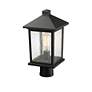 3_Z-Lite 1 Light Post Mount Light in Oil Rubbed Bronze Finish more views