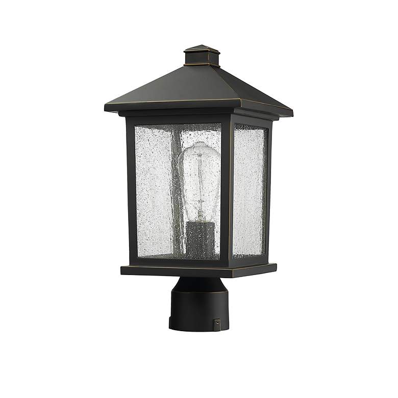 Image 5 Z-Lite 1 Light Post Mount Light in Oil Rubbed Bronze Finish more views