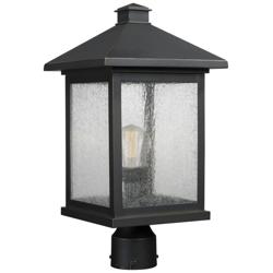 Z-Lite 1 Light Post Mount Light in Oil Rubbed Bronze Finish