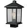 Z-Lite 1 Light Post Mount Light in Oil Rubbed Bronze Finish