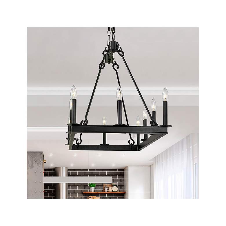 Image 1 Z-Lite 10 Light Chandelier in Matte Black Finish