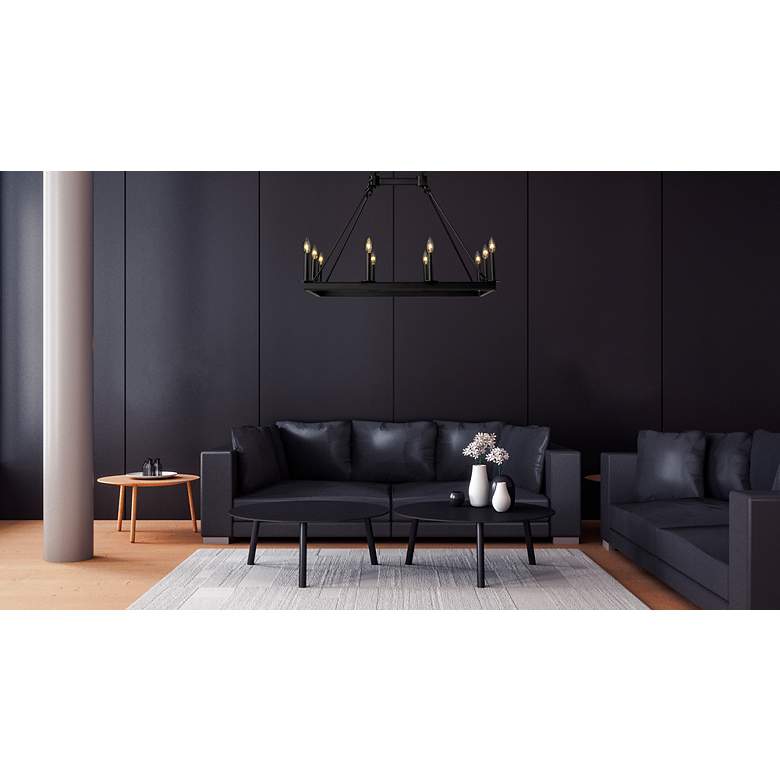Image 4 Z-Lite 10 Light Chandelier in Matte Black Finish more views