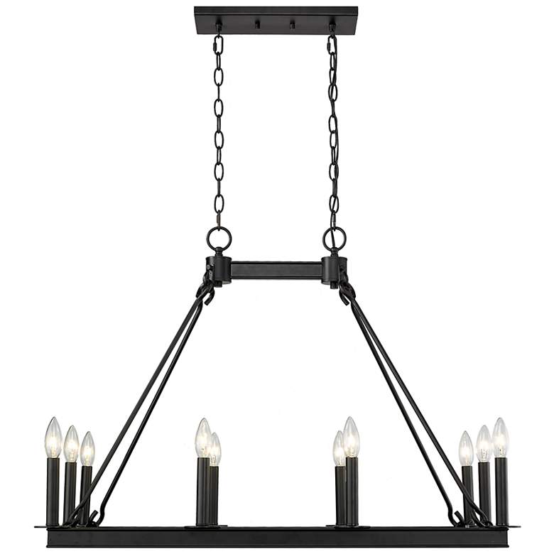 Image 5 Z-Lite 10 Light Chandelier in Matte Black Finish more views