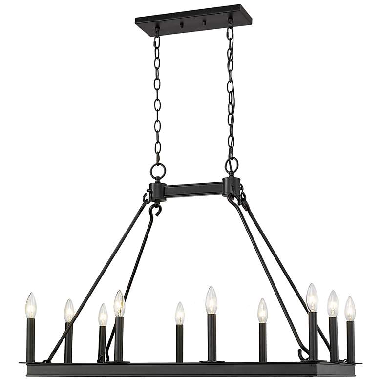 Image 6 Z-Lite 10 Light Chandelier in Matte Black Finish more views