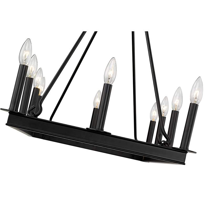 Image 7 Z-Lite 10 Light Chandelier in Matte Black Finish more views