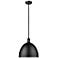 Z-Lite 12.5" Wide 1-Light Matte Black Finish Modern Pendant Light