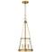 Z-Lite 12" Wide 3-Light Glass and Rubbbed Brass Finish Cone Pendant