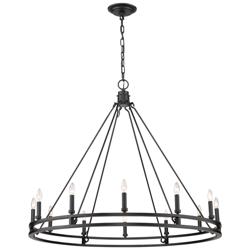 Z-Lite 12 Light Chandelier in Matte Black Finish
