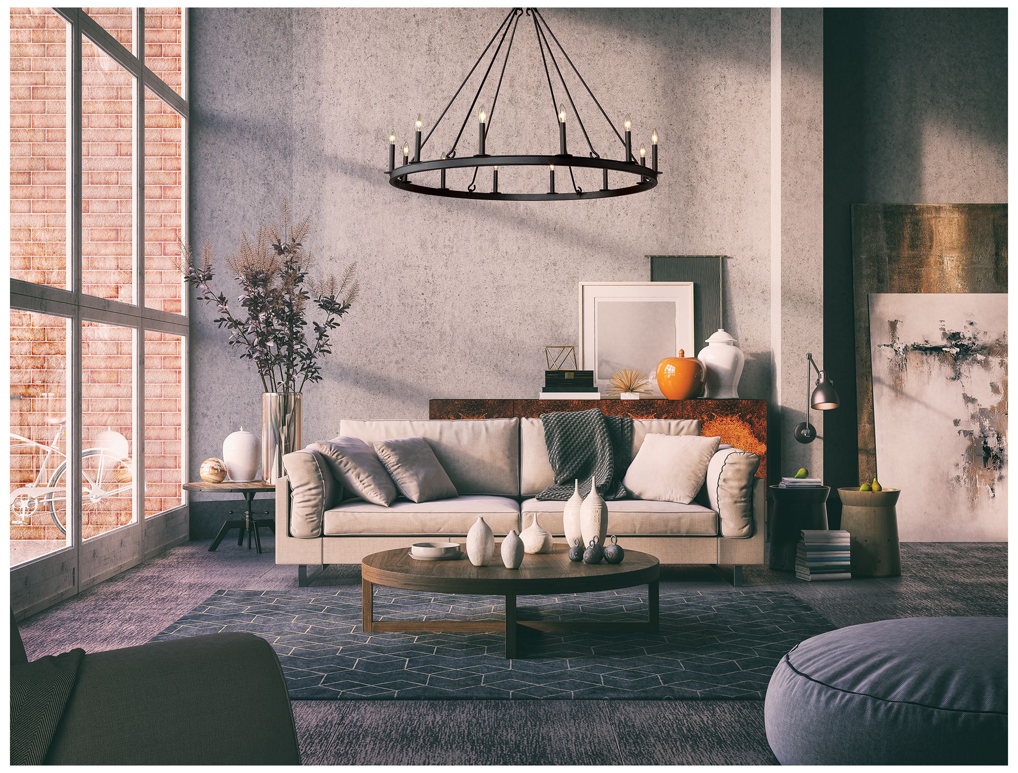 Image 2 Z-Lite 12 Light Chandelier in Matte Black Finish more views