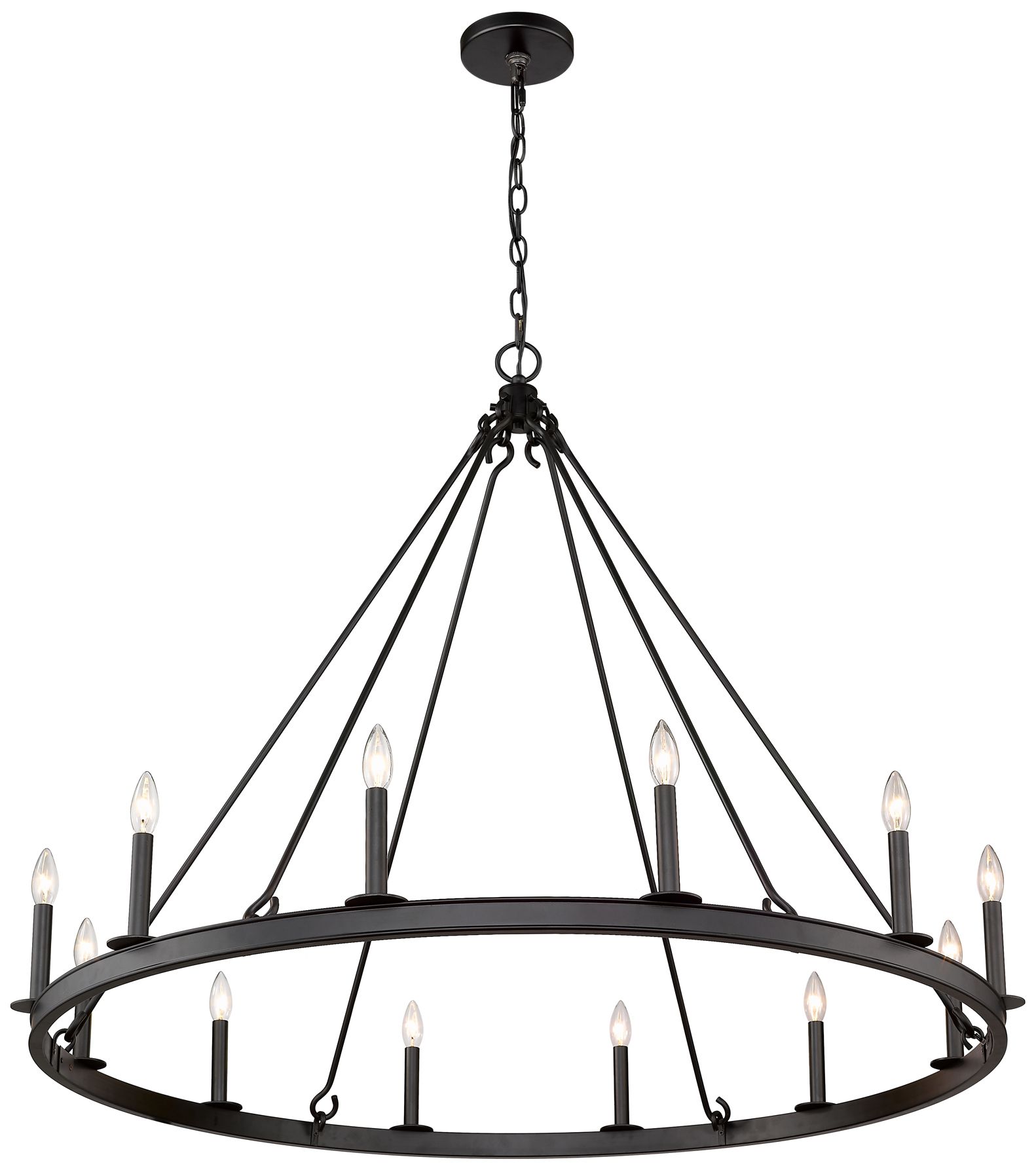 Image 5 Z-Lite 12 Light Chandelier in Matte Black Finish more views