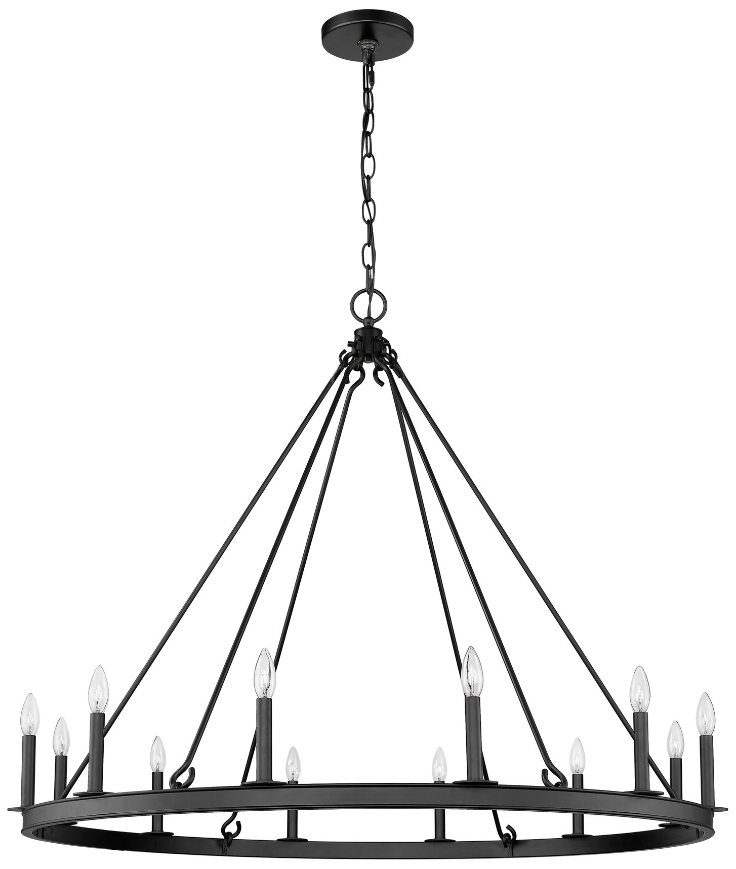 Image 7 Z-Lite 12 Light Chandelier in Matte Black Finish more views