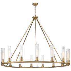 Z-Lite 15 Light Chandelier in Rubbed Brass Finish
