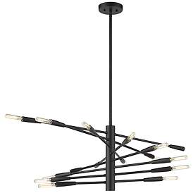 Image5 of Z-Lite 16 Light Chandelier in Matte Black Finish more views