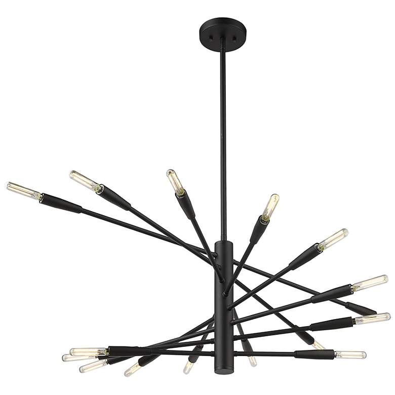 Image 6 Z-Lite 16 Light Chandelier in Matte Black Finish more views