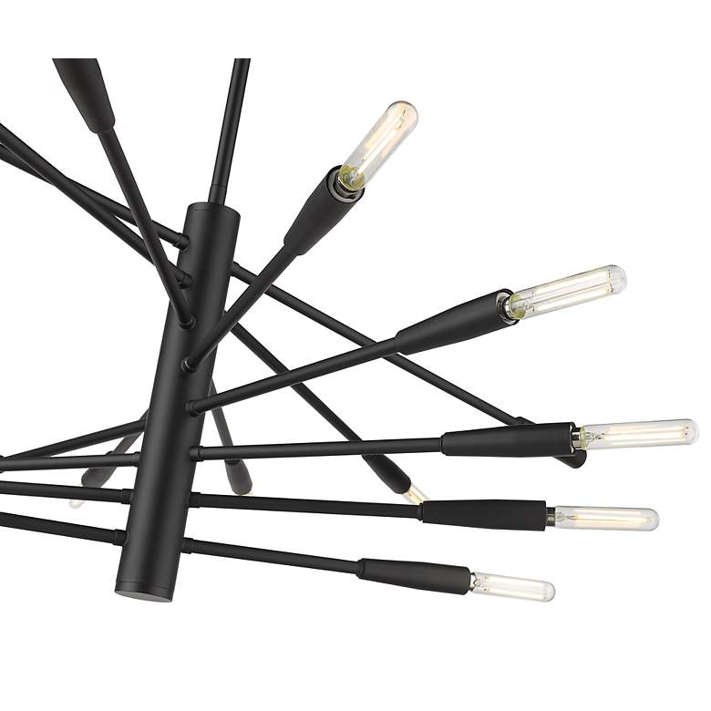 Image 7 Z-Lite 16 Light Chandelier in Matte Black Finish more views