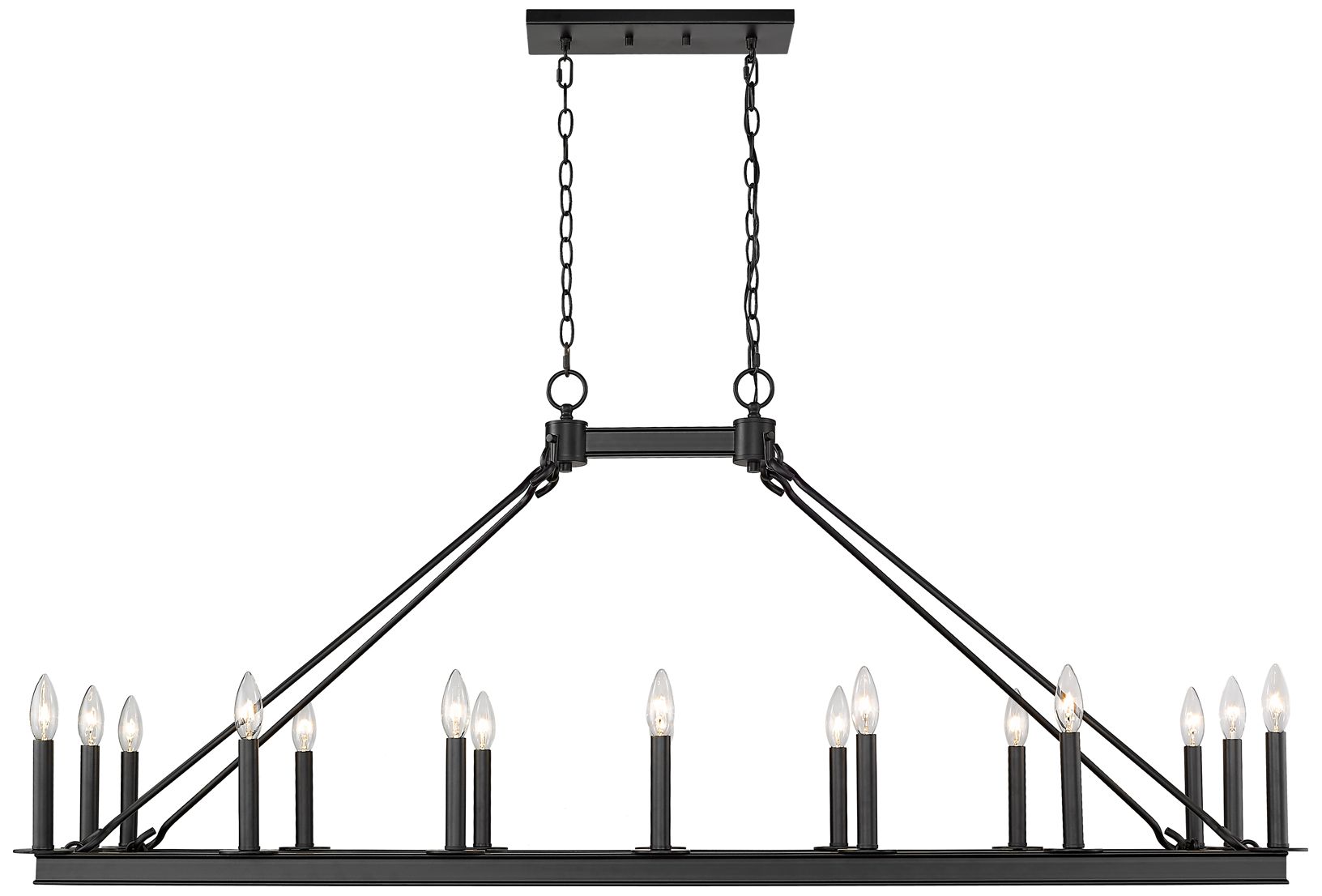 Image 4 Z-Lite 16 Light Chandelier in Matte Black Finish more views