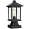 Z-Lite 17" High Black Outdoor Pier Mount Lantern Post Light