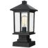 Z-Lite 17" High Black Outdoor Pier Mount Lantern Post Light