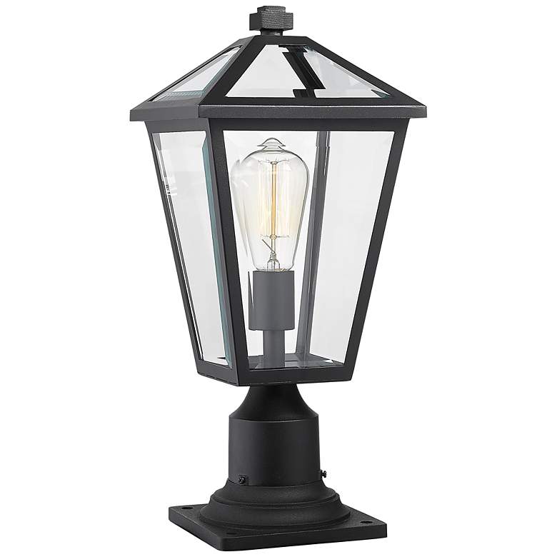 Image 1 Z-Lite 18.5 inch High 1-Light Black Finish Outdoor Pier Mount Light