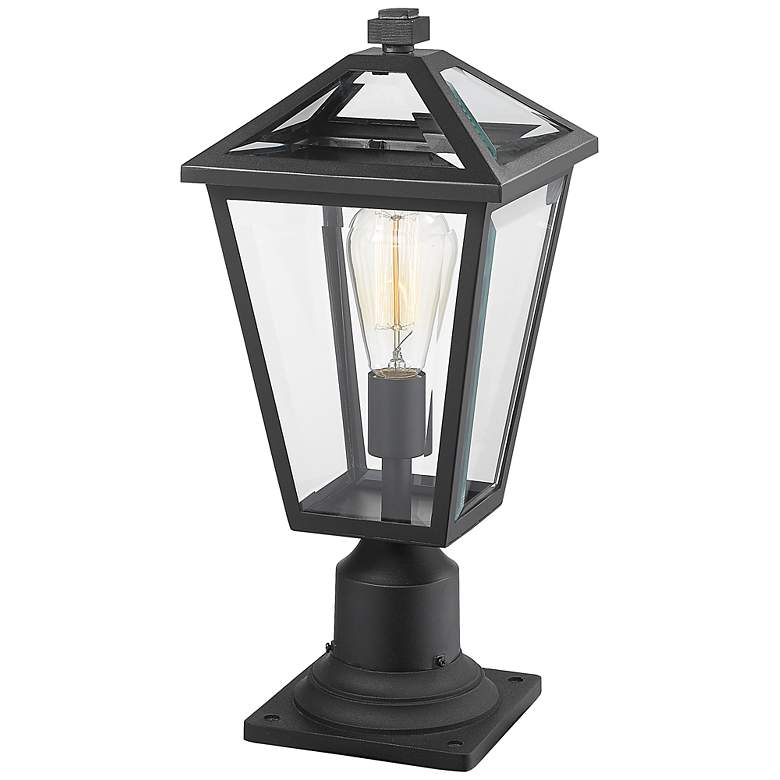 Image 3 Z-Lite 18.5" High 1-Light Black Finish Outdoor Pier Mount Light more views