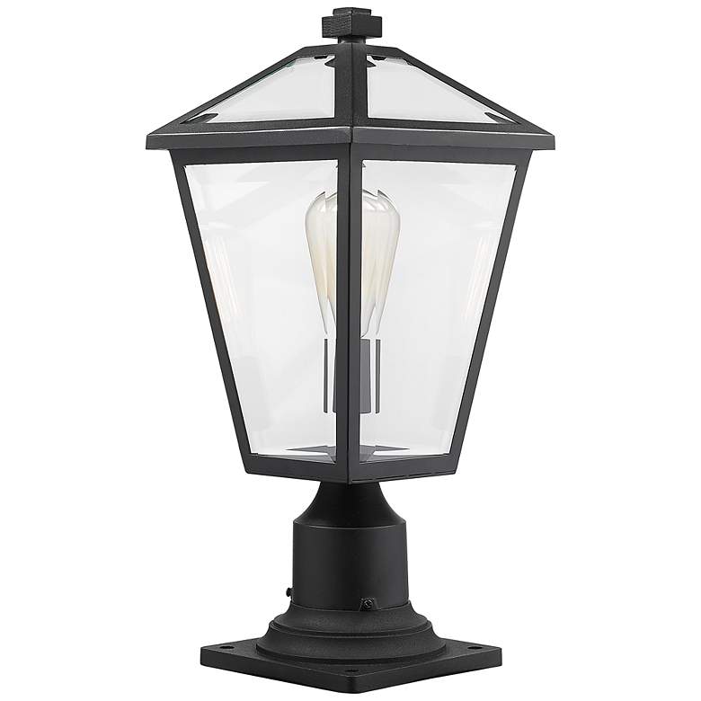Image 4 Z-Lite 18.5" High 1-Light Black Finish Outdoor Pier Mount Light more views
