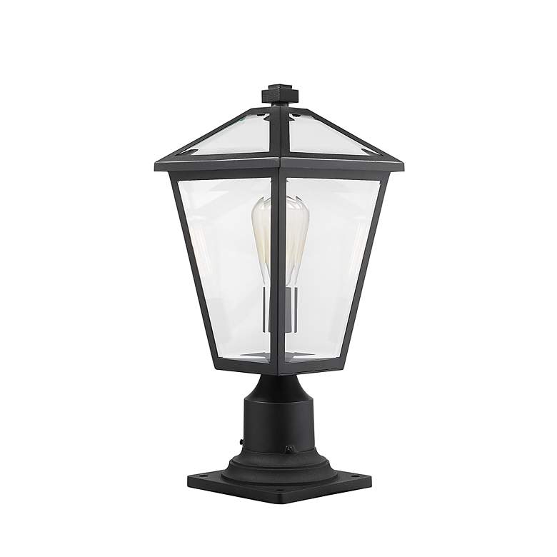 Image 6 Z-Lite 18.5" High 1-Light Black Finish Outdoor Pier Mount Light more views