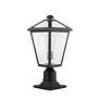 6_Z-Lite 18.5" High 1-Light Black Finish Outdoor Pier Mount Light more views