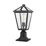 7_Z-Lite 18.5" High 1-Light Black Finish Outdoor Pier Mount Light more views
