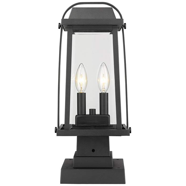 Image 1 Z-Lite 2 Light Outdoor Pier Mounted Fixture in Black Finish