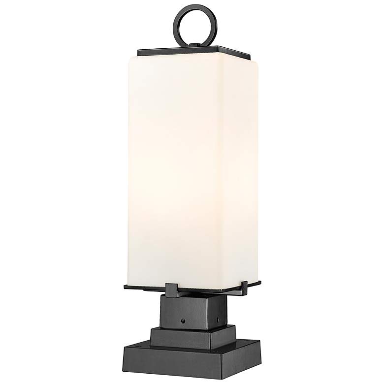 Image 2 Z-Lite 2 Light Outdoor Pier Mounted Fixture in Black Finish