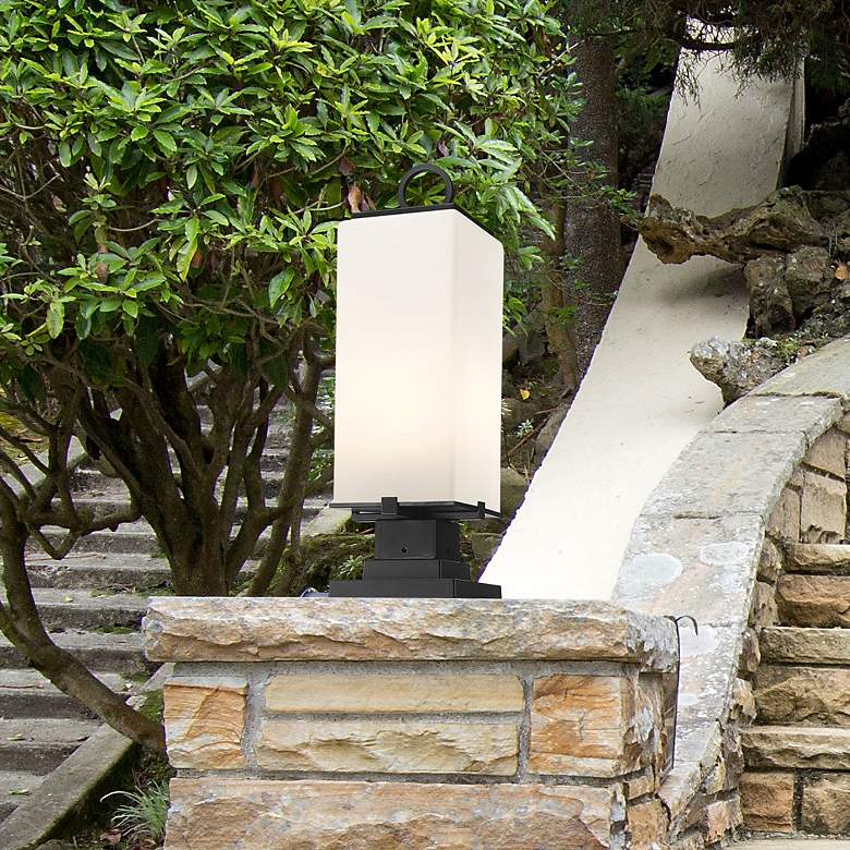 Image 1 Z-Lite 2 Light Outdoor Pier Mounted Fixture in Black Finish