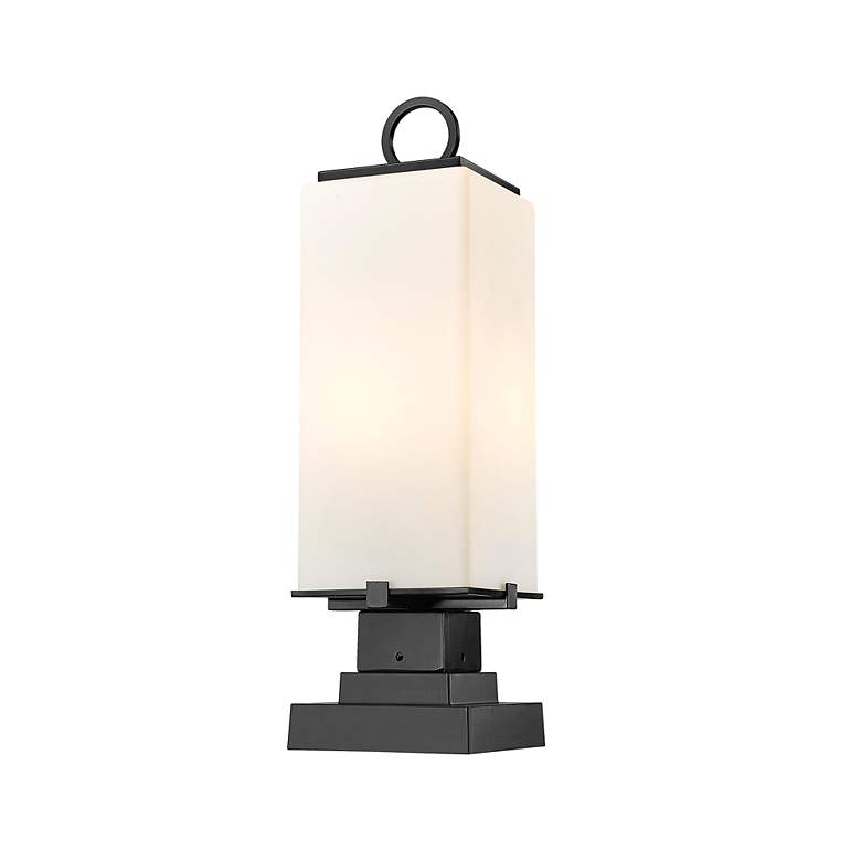 Image 5 Z-Lite 2 Light Outdoor Pier Mounted Fixture in Black Finish more views