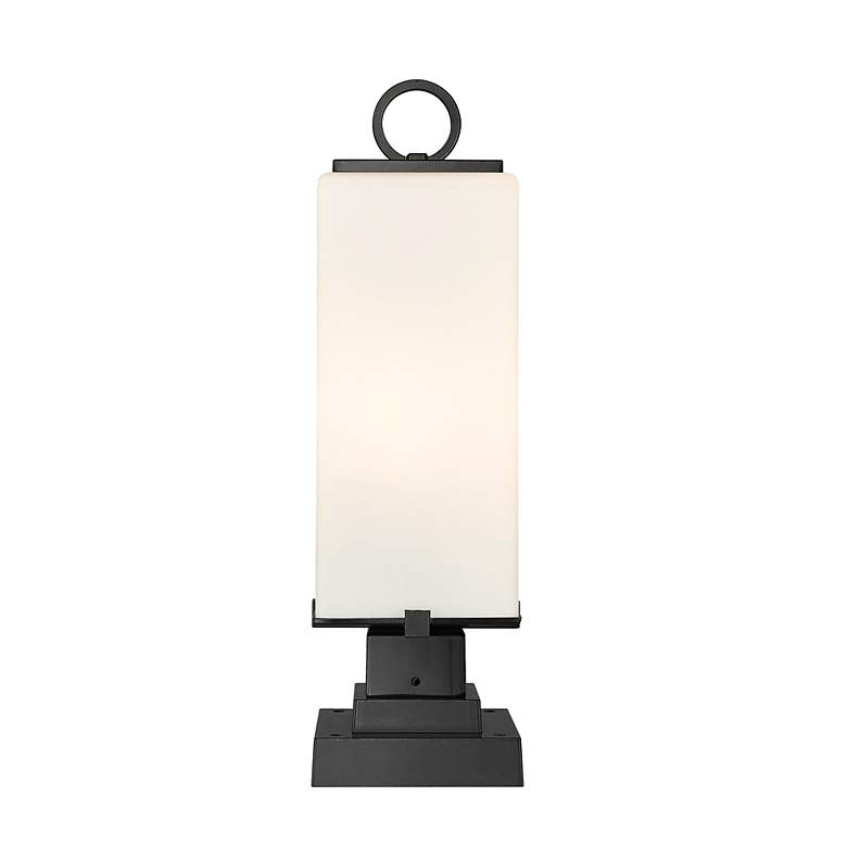 Image 6 Z-Lite 2 Light Outdoor Pier Mounted Fixture in Black Finish more views