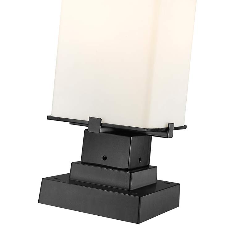 Image 7 Z-Lite 2 Light Outdoor Pier Mounted Fixture in Black Finish more views