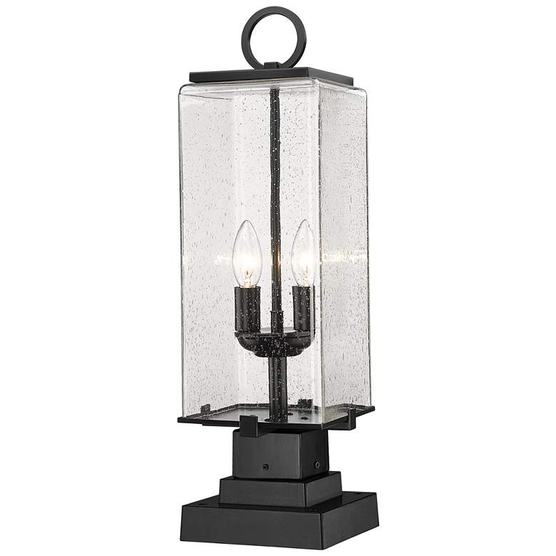 Image 1 Z-Lite 2 Light Outdoor Pier Mounted Fixture in Black Finish