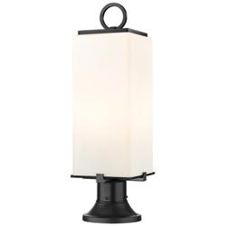 Z-Lite 2 Light Outdoor Pier Mounted Fixture in Black Finish