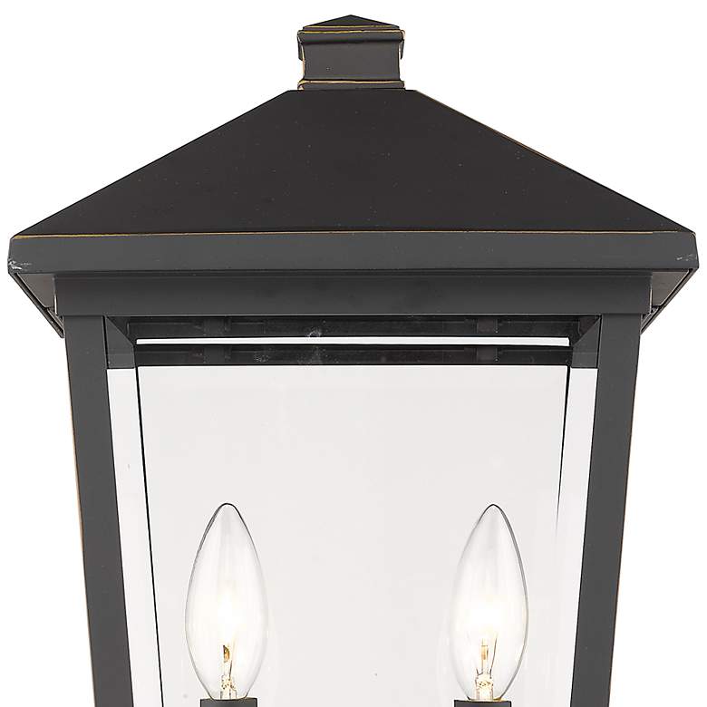Image 4 Z-Lite 2 Light Outdoor Pier Mounted Fixture in Oil Rubbed Bronze Finish more views