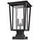 Z-Lite 2 Light Outdoor Pier Mounted Fixture in Oil Rubbed Bronze Finish