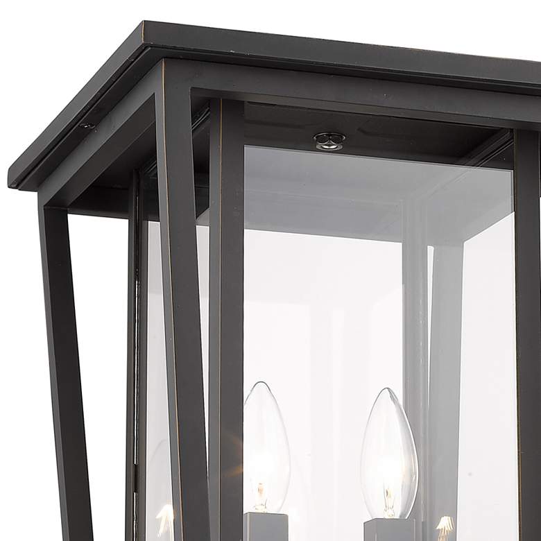 Image 2 Z-Lite 2 Light Outdoor Pier Mounted Fixture in Oil Rubbed Bronze Finish more views