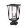 3_Z-Lite 2 Light Outdoor Pier Mounted Fixture in Oil Rubbed Bronze Finish more views