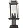 Z-Lite 2 Light Outdoor Pier Mounted Fixture in Oil Rubbed Bronze Finish