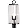Z-Lite 2 Light Outdoor Post Mount Fixture in Black Finish