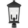 1_Z-Lite 2 Light Outdoor Post Mount Fixture in Black Finish