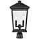 Z-Lite 2 Light Outdoor Post Mount Fixture in Black Finish