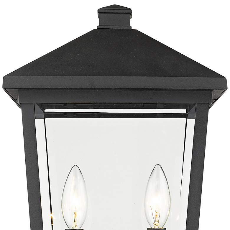 Image 2 Z-Lite 2 Light Outdoor Post Mount Fixture in Black Finish more views