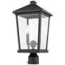 5_Z-Lite 2 Light Outdoor Post Mount Fixture in Black Finish more views