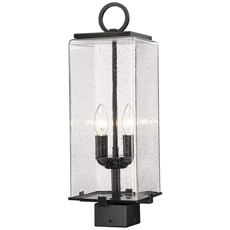 Image 1 Z-Lite 2 Light Outdoor Post Mount Fixture in Black Finish