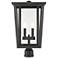 Z-Lite 2 Light Outdoor Post Mount Fixture in Oil Rubbed Bronze Finish