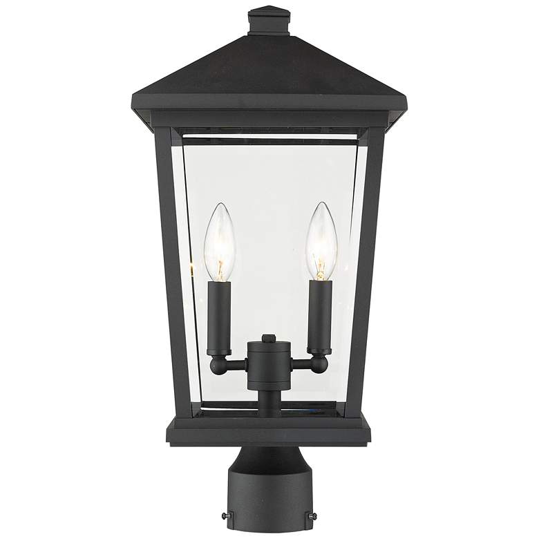 Image 1 Z-Lite 2 Light Outdoor Post Mount Fixture in Oil Rubbed Bronze Finish