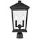 Z-Lite 2 Light Outdoor Post Mount Fixture in Oil Rubbed Bronze Finish